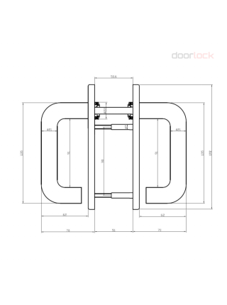 Ручка дверная DOORLOCK V S38KP/F UG, черная