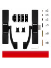 Ручка-штанга Fuaro (Фуаро) нажимная AP.1700B push-bar (ANTI-PANIC 1700В) накладной для одно/двуствор. дверей