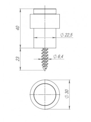 Упор Fuaro (Фуаро) дверной напольный STOPPER/14 (DS-14) CP-8 хром