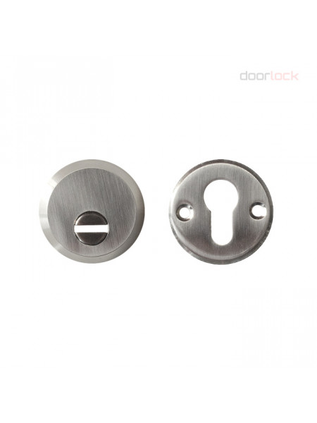 Броненакладка на цилиндровый механизм DOORLOCK DEF5512, декоративная, матовый никель