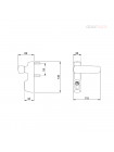 Внешняя нажимная ручка DOORLOCK PD900FR/H1, с цилиндром, серебристый
