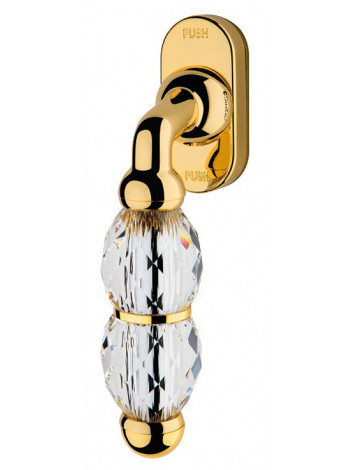 Ручка оконная LINEA CALI CRYSTAL 830 DK OZ Золото 24К
