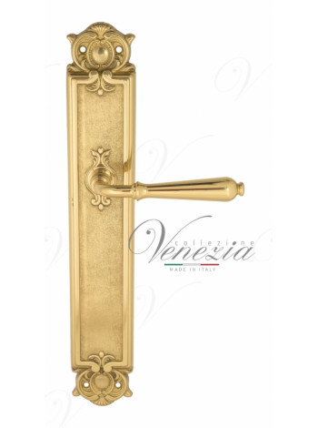 Ручка дверная на планке проходная Venezia Classic PL97 полированная латунь