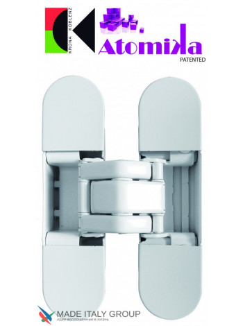 KUBICA K8060 ATOMIKA SLIM DXSX, BI петля скрытая универсальная Белый (60 kg)