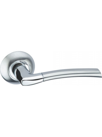Ручка дверная на круглой розетке Adden Bau SLIM A128 CHROME Хром