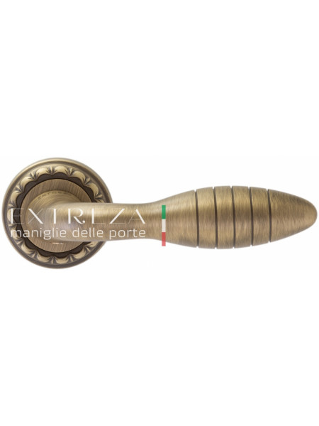 Ручка дверная на круглой розетке Extreza MIREL (Мирел) 316  R02 Бронза матовая F03