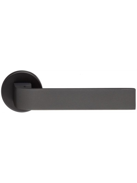 Дверная ручка Extreza Hi-tech SLIM SOUND (Саунд) 106 на круглой розетке R12 антрацит F27