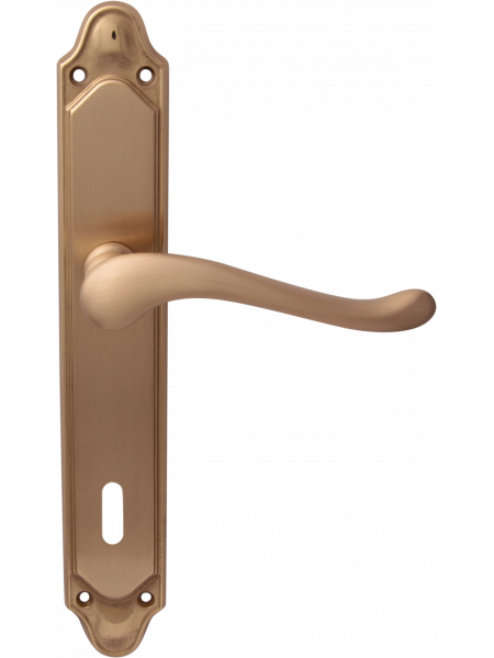 Дверная ручка на планке Melodia Palma 129/158Cab Латунь матовая