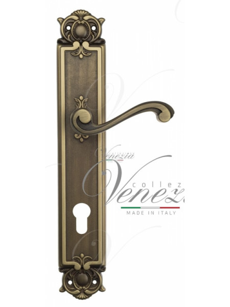 Ручка дверная на планке под цилиндр Venezia Vivaldi CYL PL97 матовая бронза