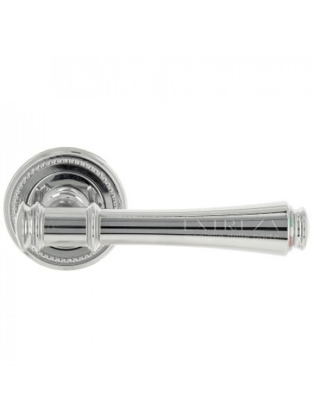 Ручка дверная на круглой розетке Extreza PIERO (Пиеро) 326 R03 Хром полированный F04