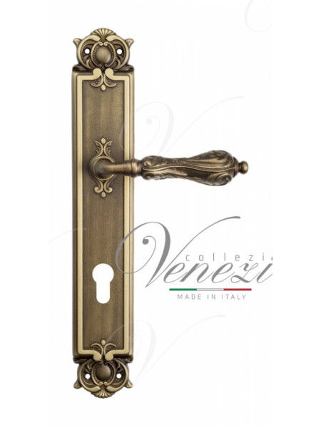 Ручка дверная на планке под цилиндр Venezia Monte Cristo CYL PL97 матовая бронза