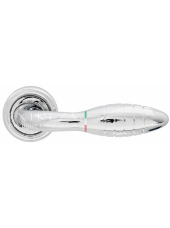Ручка дверная на круглой розетке Extreza MIREL (Мирел) 316  R01 Хром полированный F04