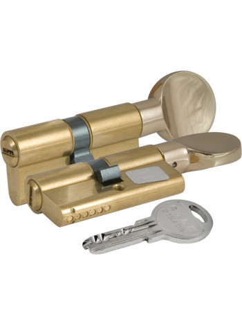 Цилиндровый механизм с вертушкой 164 Sm/62 (26+10+26) Mm Латунь 5 Кл. Kale-Kilit