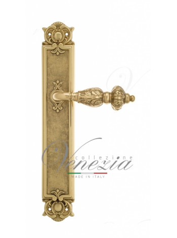 Ручка дверная на планке с фиксатором Venezia Lucrecia WC-2 PL97 полированная латунь