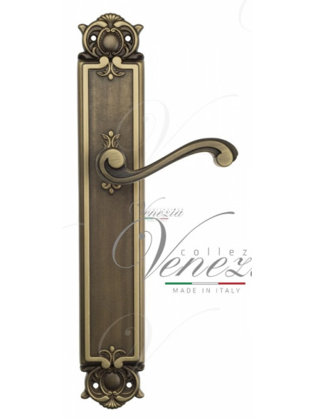 Ручка дверная на планке проходная Venezia Vivaldi PL97 матовая бронза