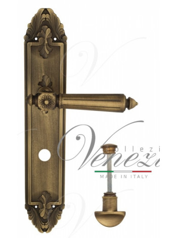 Ручка дверная на планке с фиксатором Venezia Castello WC-2 PL90 матовая бронза