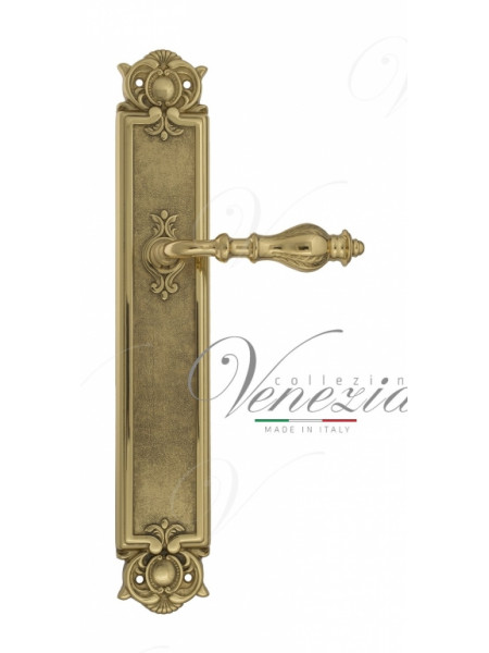 Ручка дверная на планке проходная Venezia Gifestion PL97 полированная латунь