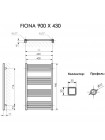 Полотенцесушитель электрический Terma Fiona черный матовый RAL 9005