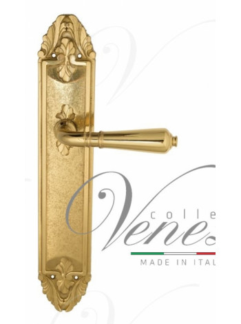 Ручка дверная на планке проходная Venezia Vignole PL90 полированная латунь