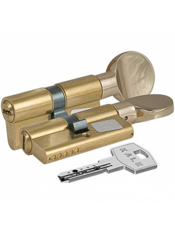 Цилиндровый механизм с вертушкой 164 Bm/100 (45+10+45) Mm Латунь 5 Кл. Kale-Kilit