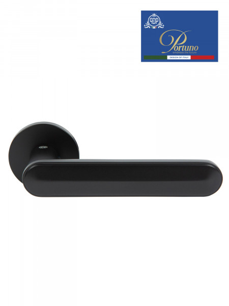 Дверная ручка на розетке Portuno Onyx 123.03  чёрный