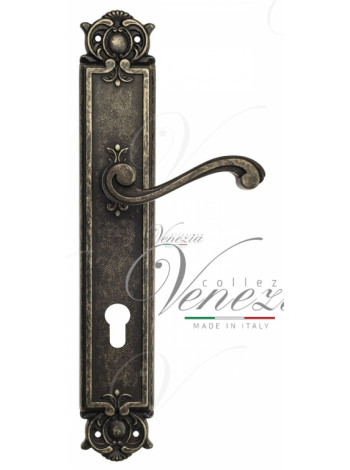 Ручка дверная на планке под цилиндр Venezia Vivaldi CYL PL97 античная бронза