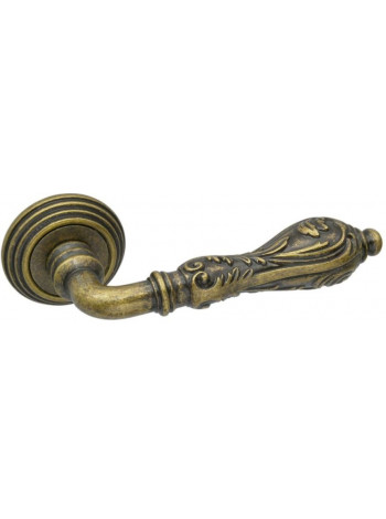 Ручка дверная на круглой розетке Adden Bau PALAZZO V201 AGED BRONZE Состаренная бронза
