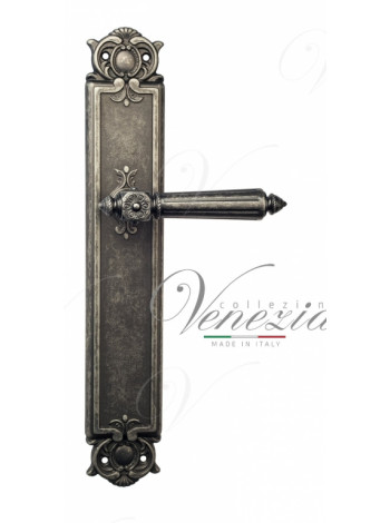 Ручка дверная на планке проходная Venezia Castello PL97 античное серебро