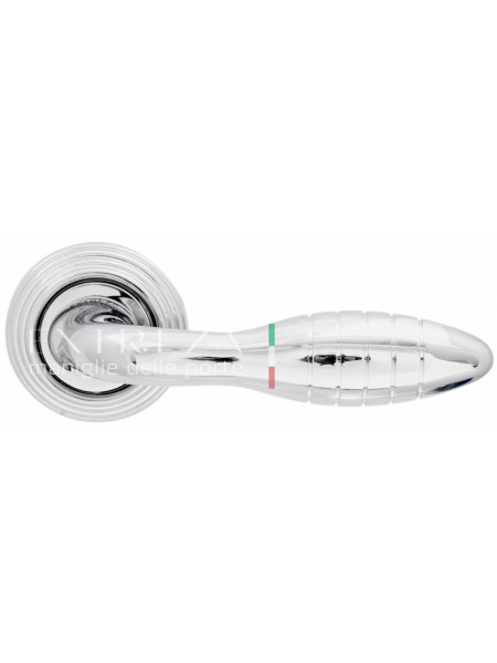 Ручка дверная на круглой розетке Extreza MIREL (Мирел) 316  R05 Хром полированный F04