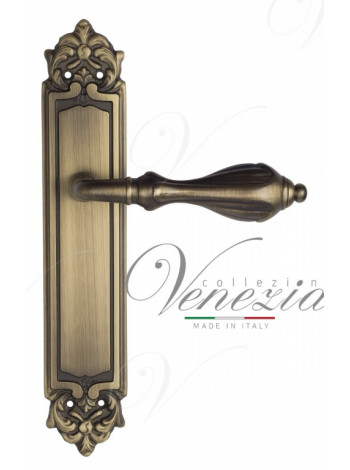 Ручка дверная на планке проходная Venezia Anafesto PL96 матовая бронза