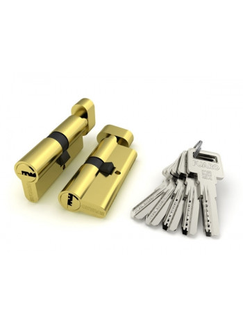 Цилиндровый механизм с вертушкой R602/60 Mm (25+10+25) Bbp Латунь 5 Кл., Fuaro