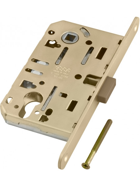 Замок межкомнатный магнитный под цилиндр AGB MEDIANA POLARIS B06103.50.23 (матовая латунь)
