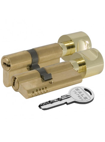 Цилиндровый механизм с вертушкой 164 OBS SCE/100 (45+10+45) mm латунь 5 кл.