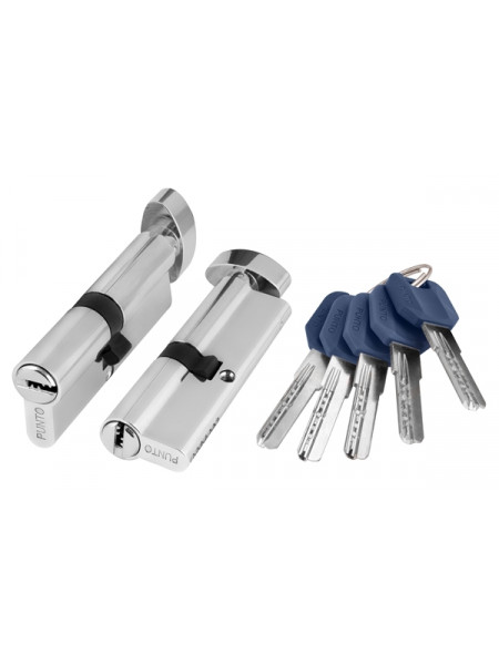 Цилиндровый механизм с вертушкой Z402/80 mm (40+10+30) CP хром 5 кл.