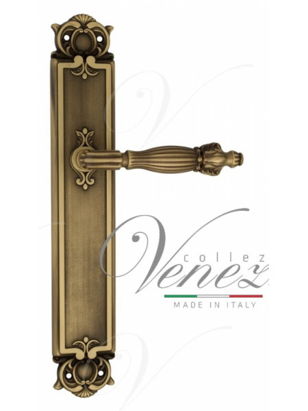 Ручка дверная на планке проходная Venezia Olimpo PL97 матовая бронза