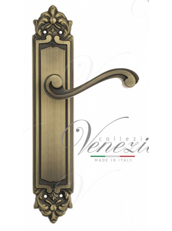 Ручка дверная на планке проходная Venezia Vivaldi PL96 матовая бронза