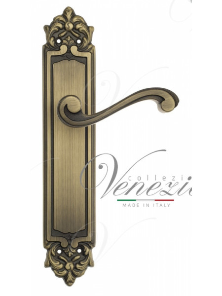 Ручка дверная на планке проходная Venezia Vivaldi PL96 матовая бронза