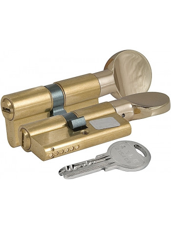 Цилиндровый механизм с вертушкой 164 Sm/80 (35+10+35) Mm Латунь 5 Кл. Kale-Kilit