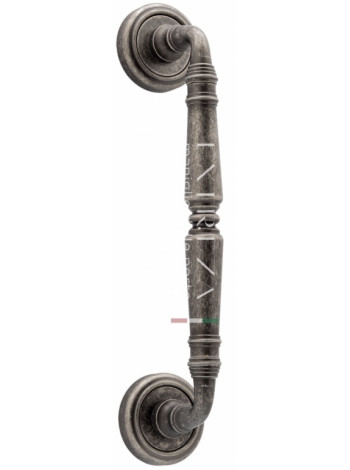 Ручка дверная скоба Extreza CLASSIC PETRA 250мм (205мм) R01 серебро античная F45