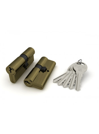 Цилиндровый механизм Fuaro (Фуаро) R300/70 mm-BL (30+10+30) AB бронза 5 кл. БЛИСТЕР