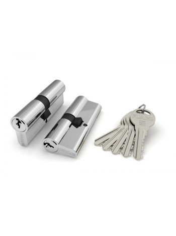 Цилиндровый механизм R300/60 Mm-Bl (25+10+25) Cp Хром 5 Кл. Блистер
