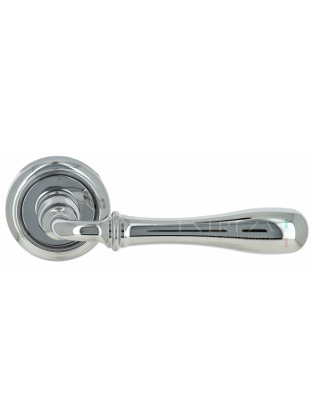 Ручка дверная на круглой розетке Extreza CARRERA (Каррера) 321 R01 Хром полированный F04