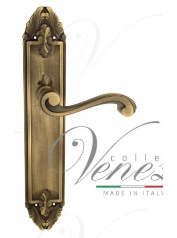 Ручка дверная на планке проходная Venezia Vivaldi PL90 матовая бронза