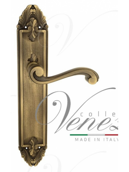 Ручка дверная на планке проходная Venezia Vivaldi PL90 матовая бронза