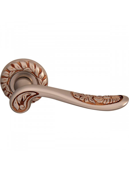 Дверная ручка на розетке Melodia Daisy 285/60mm Серебро французское