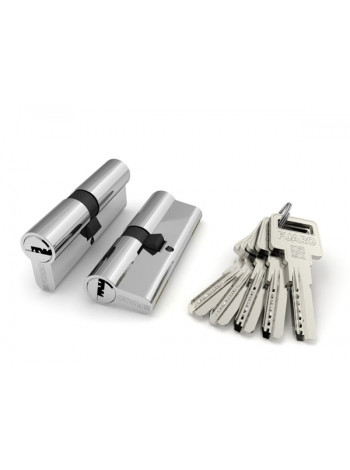 Цилиндровый механизм R600/80 Mm (35+10+35) Cp Хром 5 Кл., Fuaro