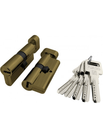 Цилиндровый механизм с вертушкой R602/60 Mm (25+10+25) Ab Бронза 5 Кл., Fuaro
