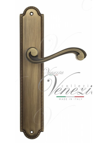 Ручка дверная на планке проходная Venezia Vivaldi PL98 матовая бронза