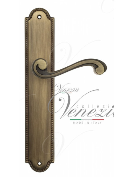 Ручка дверная на планке проходная Venezia Vivaldi PL98 матовая бронза