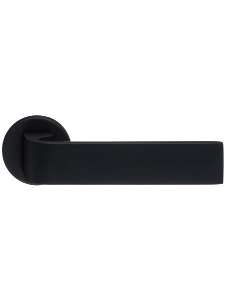 Дверная ручка Extreza Hi-tech SLIM SOUND (Саунд) 106 на круглой розетке R12 черный F22